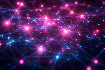 Obraz premium Abstract Background - Neon Lights Network