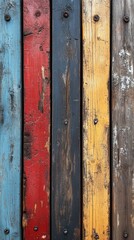 Colorful Aged Wooden Planks