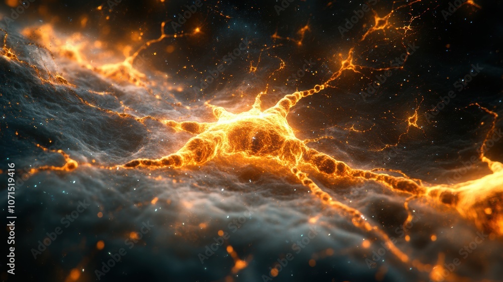 Aufkleber fiery abstract background with exploding flames and swirling smoke. generative ai