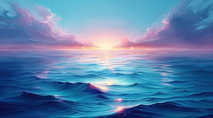 Obraz premium Ocean abstract painting 