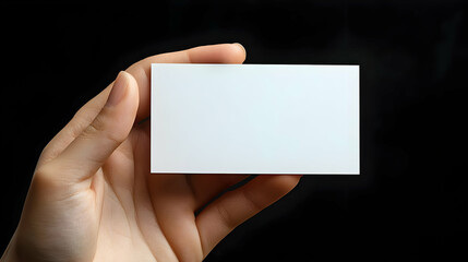 Blank White Card Mockup Illustration