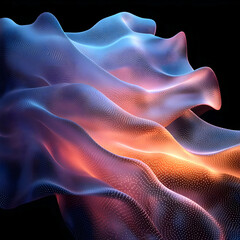 Obraz premium Abstract Background - Flowing Particle Waves