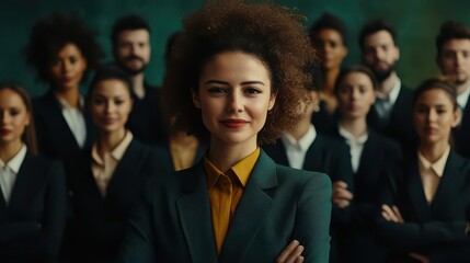 Obraz premium Professional Diverse Team Portrait 