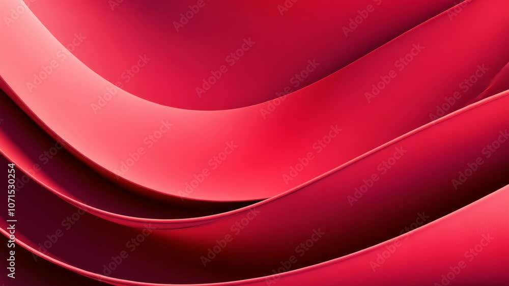 Aufkleber red fabric curves in a soft and elegant pattern