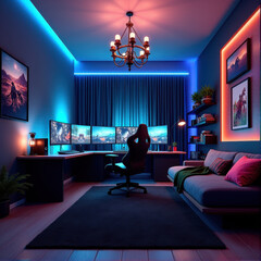 Composition of a computer gaming room for esports