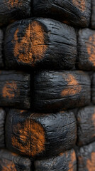 3D Render Abstract Background Dark Wood Grain Texture