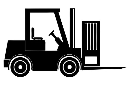 recommend clip art: Industrial Forklift Silhouette Vector Illustration.