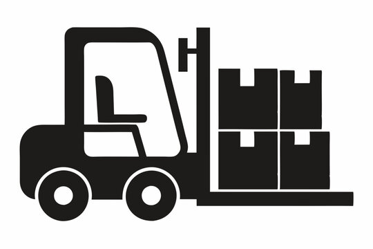 recommend clip art: Industrial Forklift Silhouette Vector Illustration.