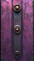 Obraz premium Purple Door with Intricate Metal Accents