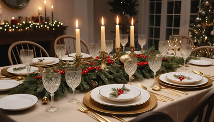 christmas table setting