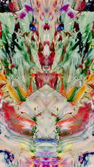 Fototapeta premium Abstract art background . Hand painting artwork on canvas .