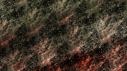 Dark textured surface, red and black, diagonal lines.