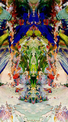 Fototapeta premium Abstract art background . Hand painting artwork on canvas .