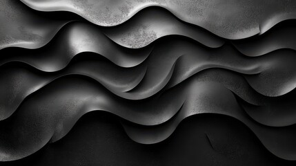Abstract Black Wave Pattern Design