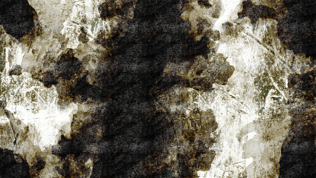 Dark, rough, abstract texture, gray, brown, white, and black colors.