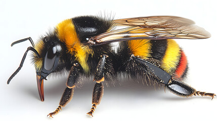 The Early Bumblebee: Vital Pollinator of Springtime Flora with Unique Yellow and Black Stripes