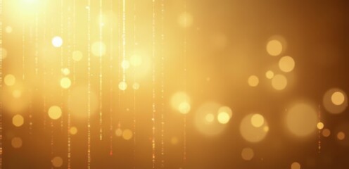 a gold background with bokeh lights and stars