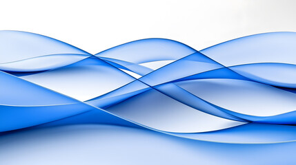 Obraz premium Abstract blue wavy lines on a light background