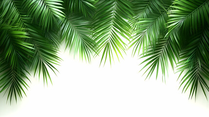 Fototapeta premium Palm Leaf Border Illustration