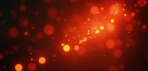 a red and yellow bokeh background with a black background