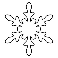 Snowflake outline christmas print idea