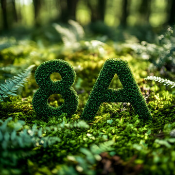 Photo - 8A Mossy Numbers in Lush Forest Nature