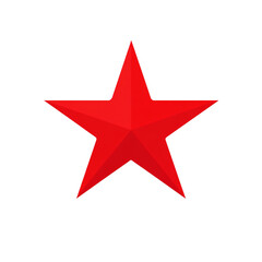 Obraz premium red star on white background