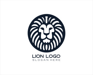 Lion head logo design icon vector illustration.  © Mamun360