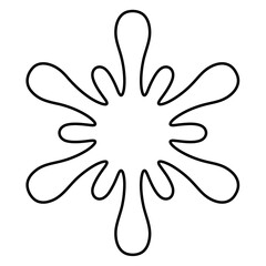 Obraz premium Snowflake outline christmas print idea