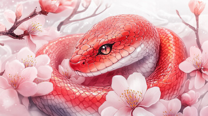 Fototapeta premium snake in the water