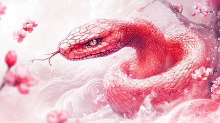 Obraz premium snake in the water