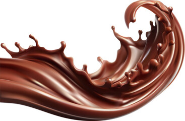 Coffee liquid middle isolated on background, Vector realistic in 3d illustration. Food concepts.Gradient Mesh