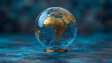 earth on a dark background 