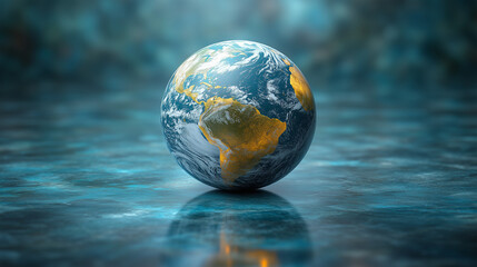 earth on a dark background 