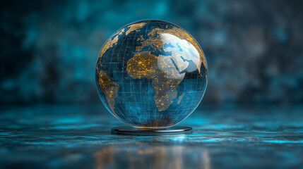 earth on a dark background 