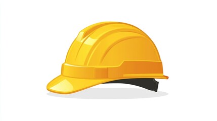 Fototapeta premium Yellow Hard Hat Safety Gear Illustration