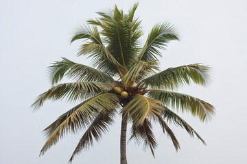 Fototapeta premium a coconut tree isolated on a white background
