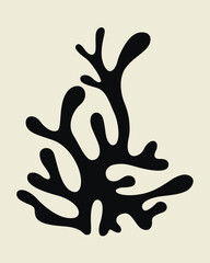 Obraz premium Contemporary fluidity black coral vector