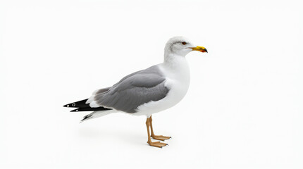 High-Quality Stock Photo of Seagull Isolated on White Background - Perfect for Wildlife and Nature Projects