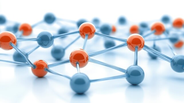 Social networking concept illustrated with a 3D sphere of interconnected nodes, symbolizing global communication and community
