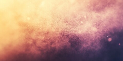 Fototapeta premium Ethereal Dust Cloud Background with Golden and Violet Light Gradient