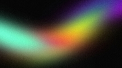 Dark multicolor grainy gradient background. Abstract dark blue orange red purple color noisy gradient, wave shaped, color flow, vibrant texture, noise texture, backdrop design, copy space