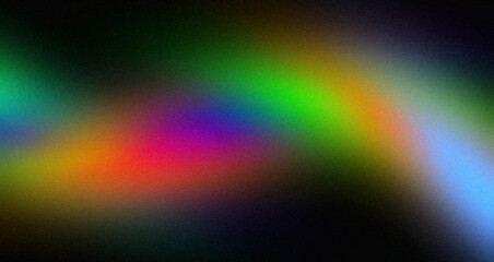 Dark multicolor grainy gradient background. Abstract dark blue green orange red green color noisy gradient, wave shaped, color flow, vibrant texture, noise texture, backdrop design, copy space