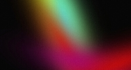Fototapeta premium Dark multicolor grainy gradient background. Abstract dark magenta red purple blue color noisy gradient, wave shaped, color flow, vibrant texture, noise texture, backdrop design, copy space