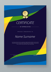 Simple Certificate of Appreciation with Modern Geometric Design Element Shape