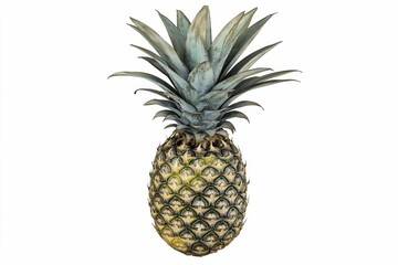 Fototapeta premium A whole pineapple isolated on white.