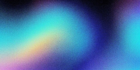 Obraz premium Colorful blue and purple gradient background, grainy noise texture gradient