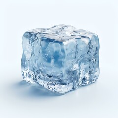 Obraz premium skyblue ice isolated on white