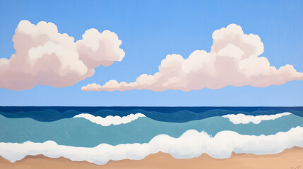 Serene Seascape: A Peaceful Coastal View