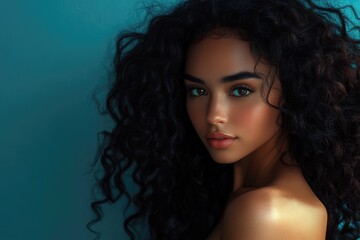 Naklejka premium thick wavy hair